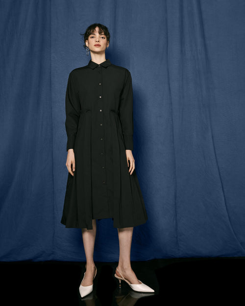 Pleats Detailed Shirt Dress