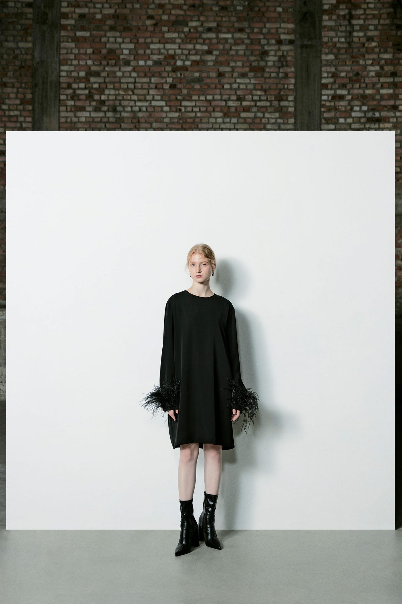 Feather Trimmed Dress